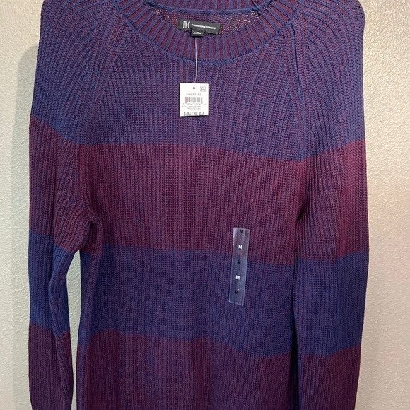 Men’s INC International Concepts sweater blue & red NEW Sizes: MEDIUM & XSMALL - Picture 5 of 9